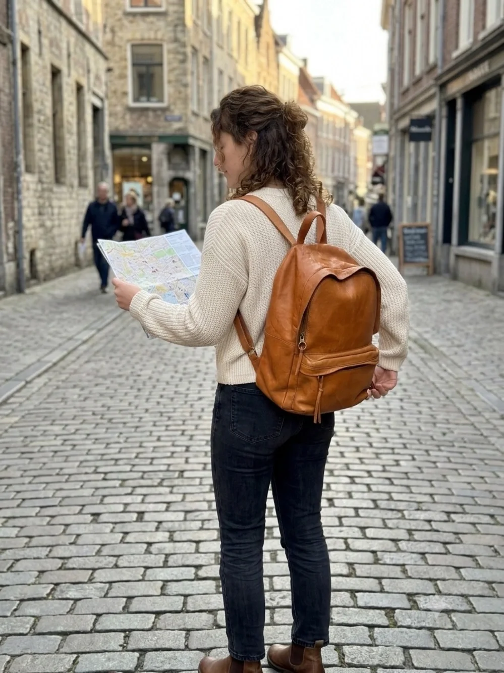 Madewell Genuine Leather Lorimer Backpack - English Saddle